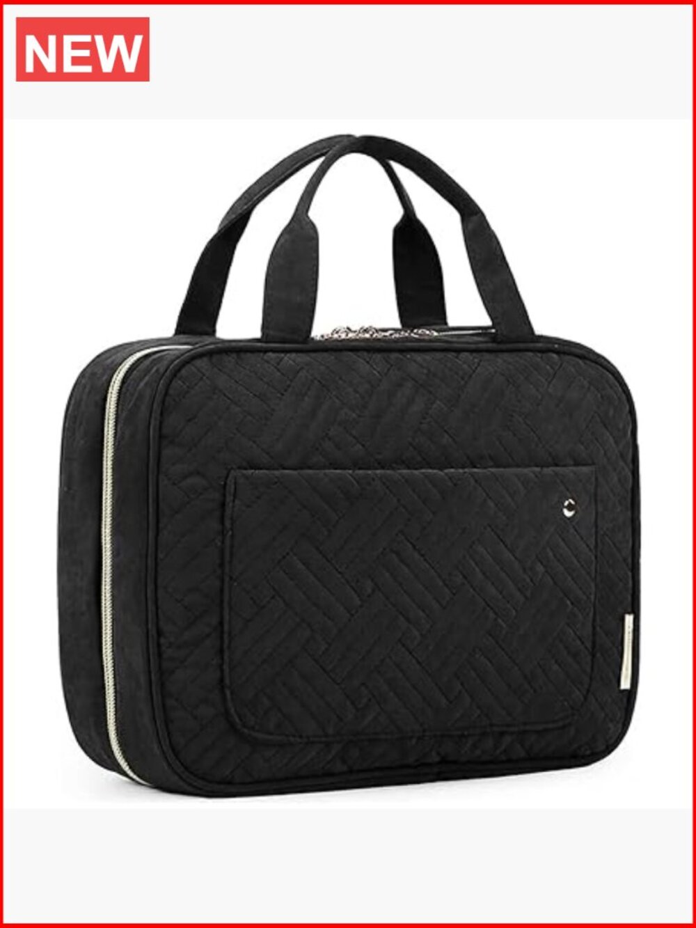 Large Hanging Toiletry Bag with Hook, Water-Resistant Polyester, Travel